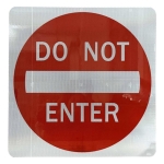 Reflective Aluminum Sign - Diamond Grade Aluminum Reflective Do Not Enter Sign